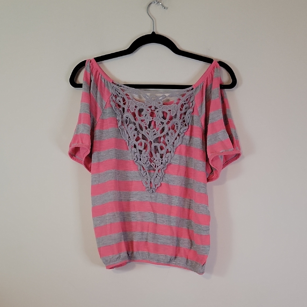 Chic Striped Off-Shoulder Blouse